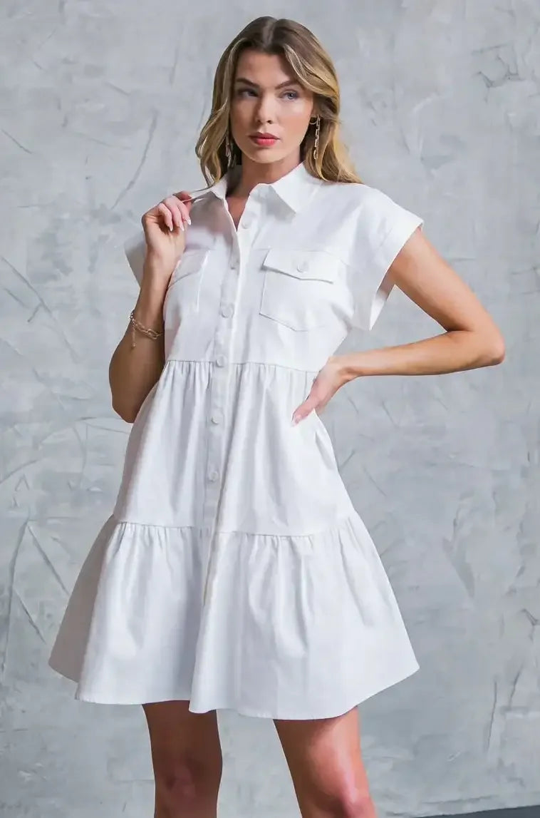 COMMON GROUND - FRONT POCKET MINI DRESS