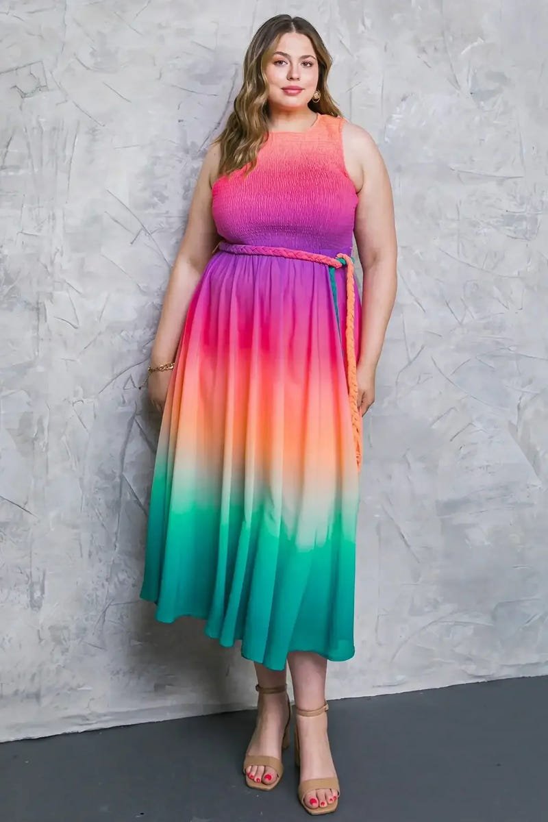 CATER TO YOU MULTI COLOR MIDI DRESS