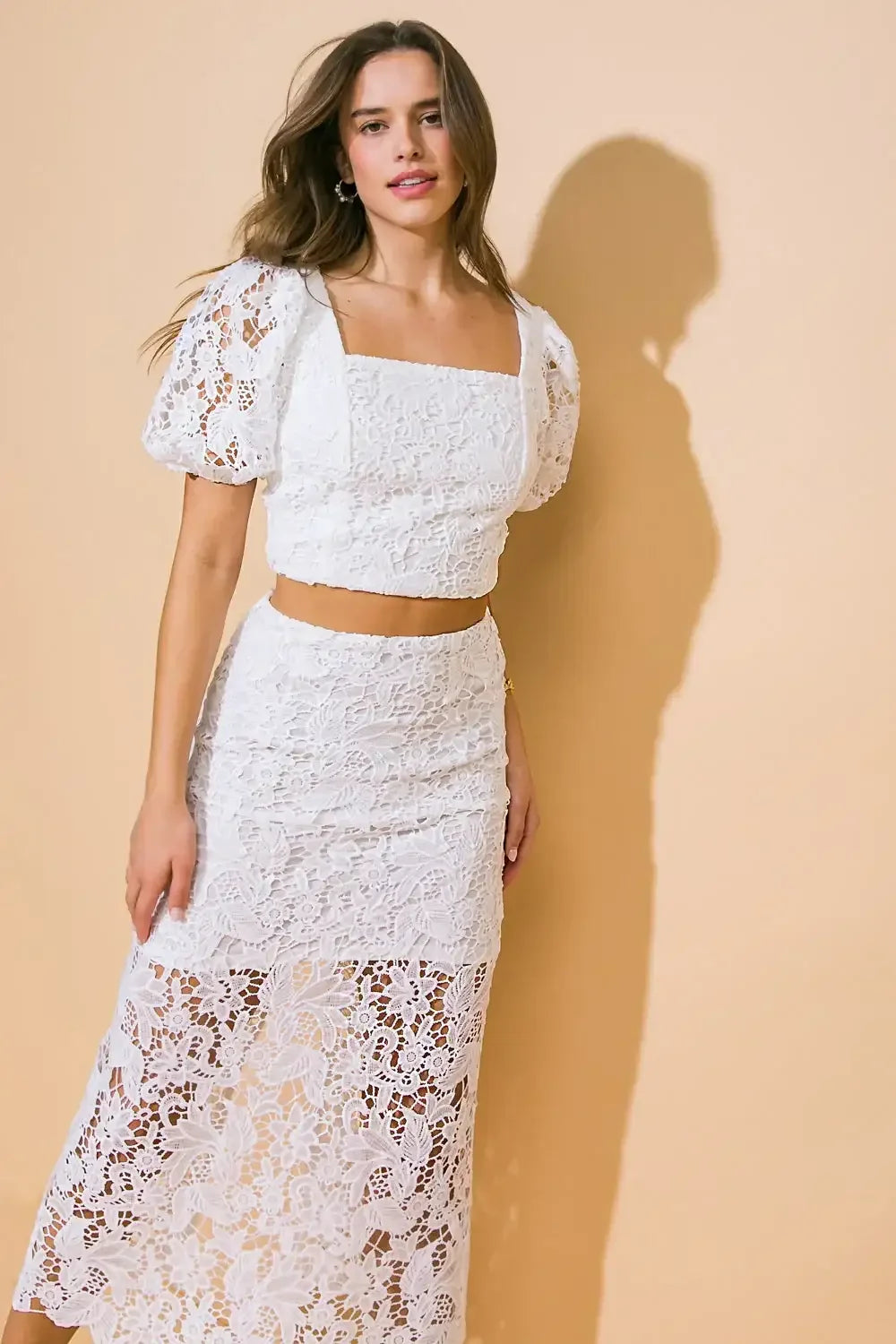 LACE REVERIE TOP & SKIRT SET