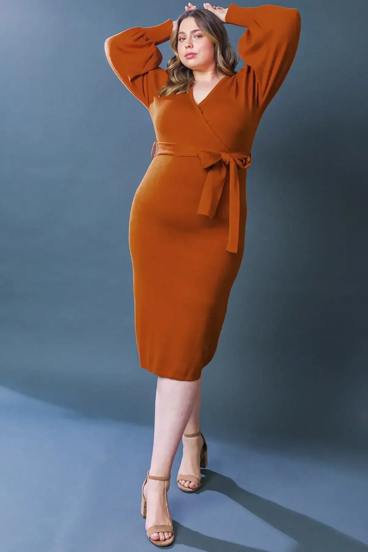 MATILDA MIDI LONG SLEEVE SWEATER DRESS