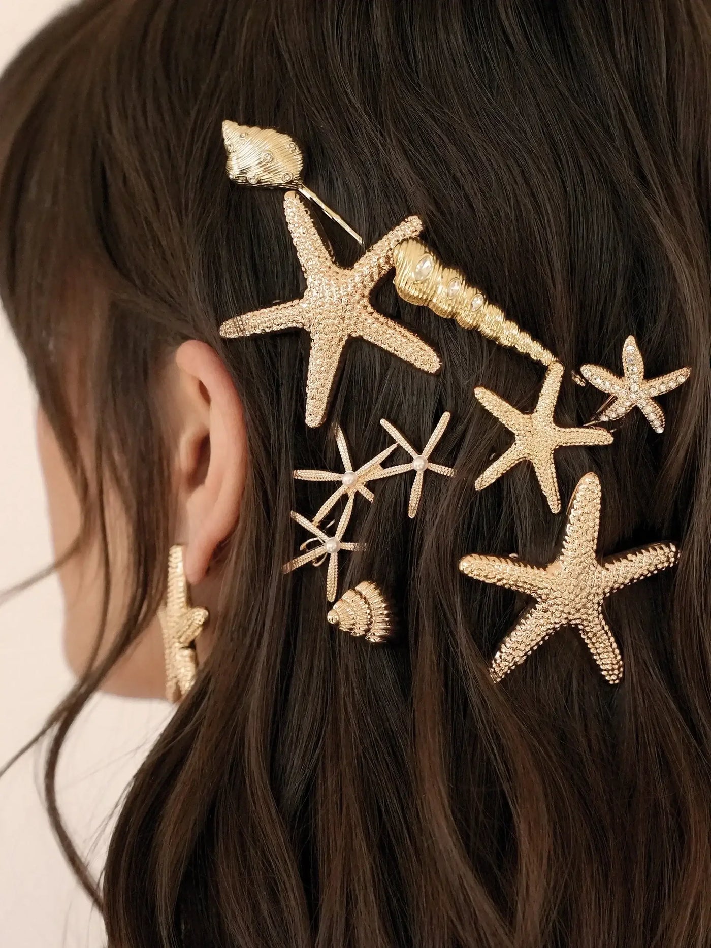 Capri Shell Barrette Set