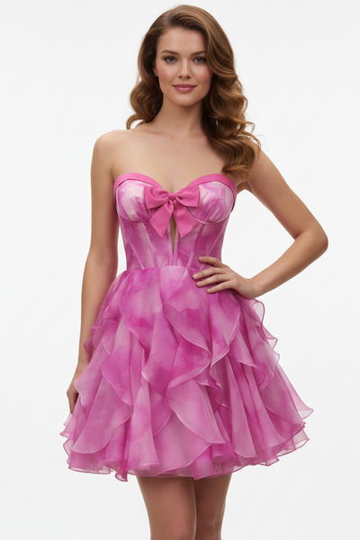 26448 - Ava Presley - Sweetheart Ruffle Mini Dress
