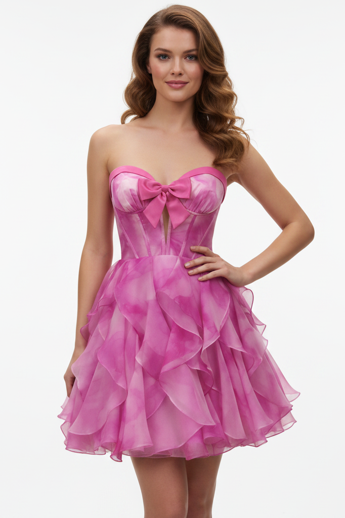 26448 - Ava Presley - Sweetheart Ruffle Mini Dress