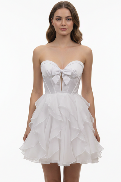 26451 - Ava Presley - Strapless Sweetheart Mini Dress