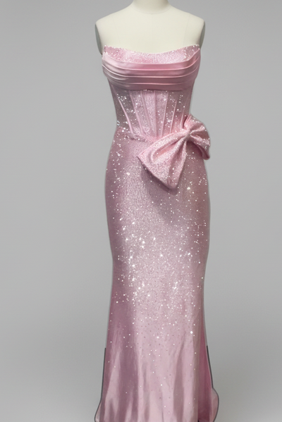 47198 - Ava Presley - Fitted Gown With Oversized Bow