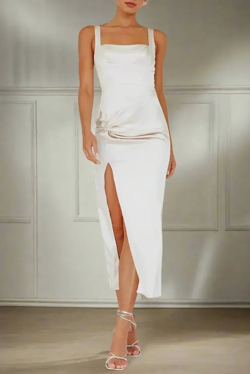 Isadora Midi Dress - Champagne