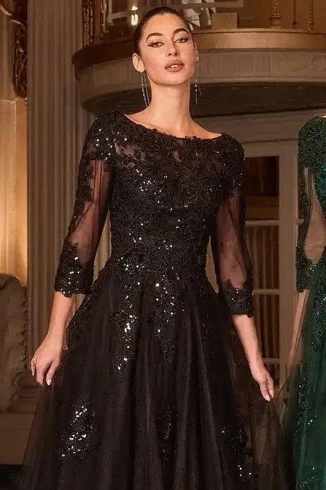 FRANCESCA GOWN - BALL GOWN WITH SLEEVES