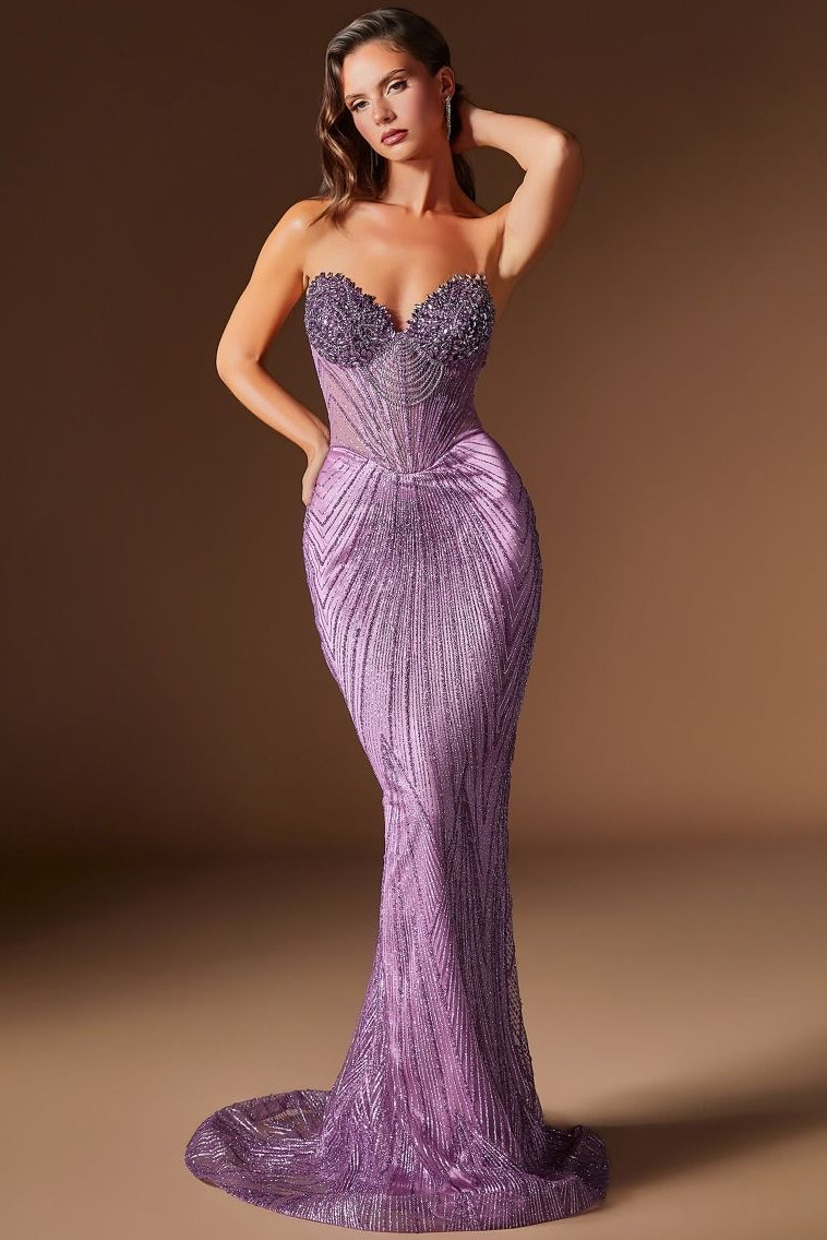 Rialto Gown - Fitted Dress with Sheer Corset Bodice