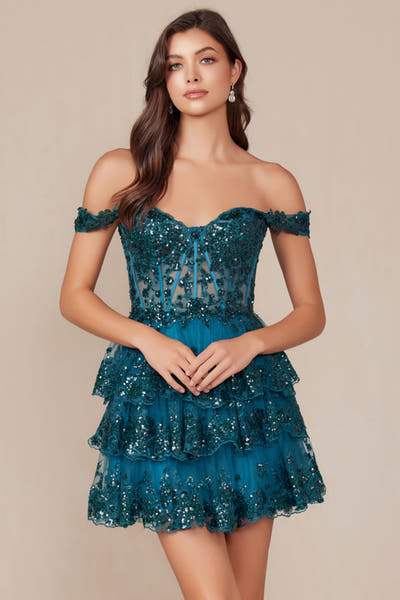 Brenna Mini Dress - Off The Shoulder Tiered Cocktail Dress