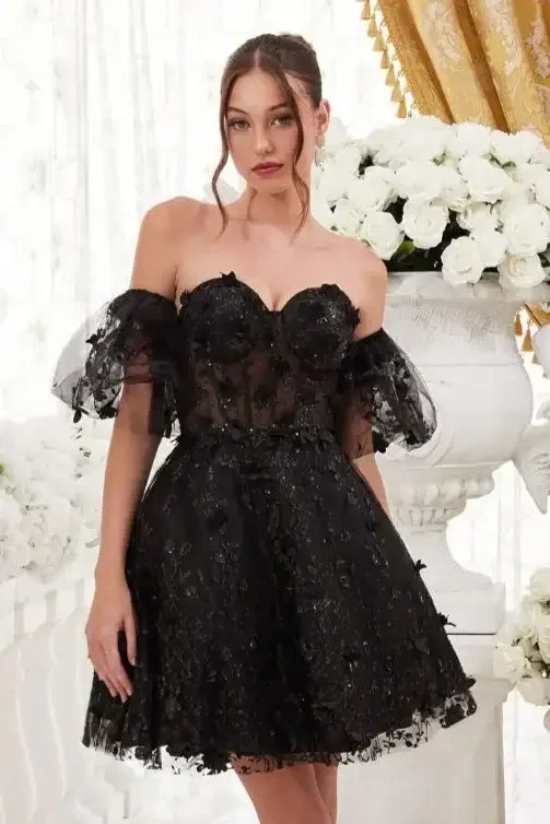 Evie Mini Dress - FLORAL STRAPLESS SHORT DRESS