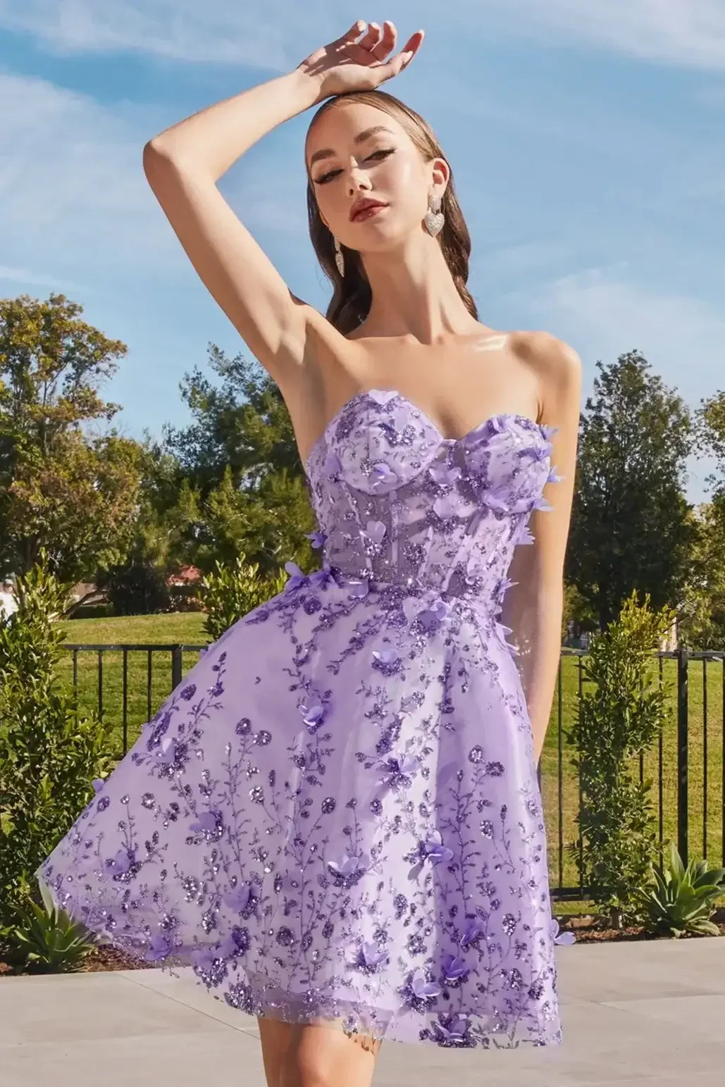 Evie Mini Dress - FLORAL STRAPLESS SHORT DRESS