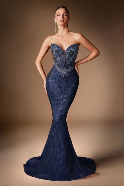 Jenna Gown - Crystal Embellished Fit & Flare Evening Gown