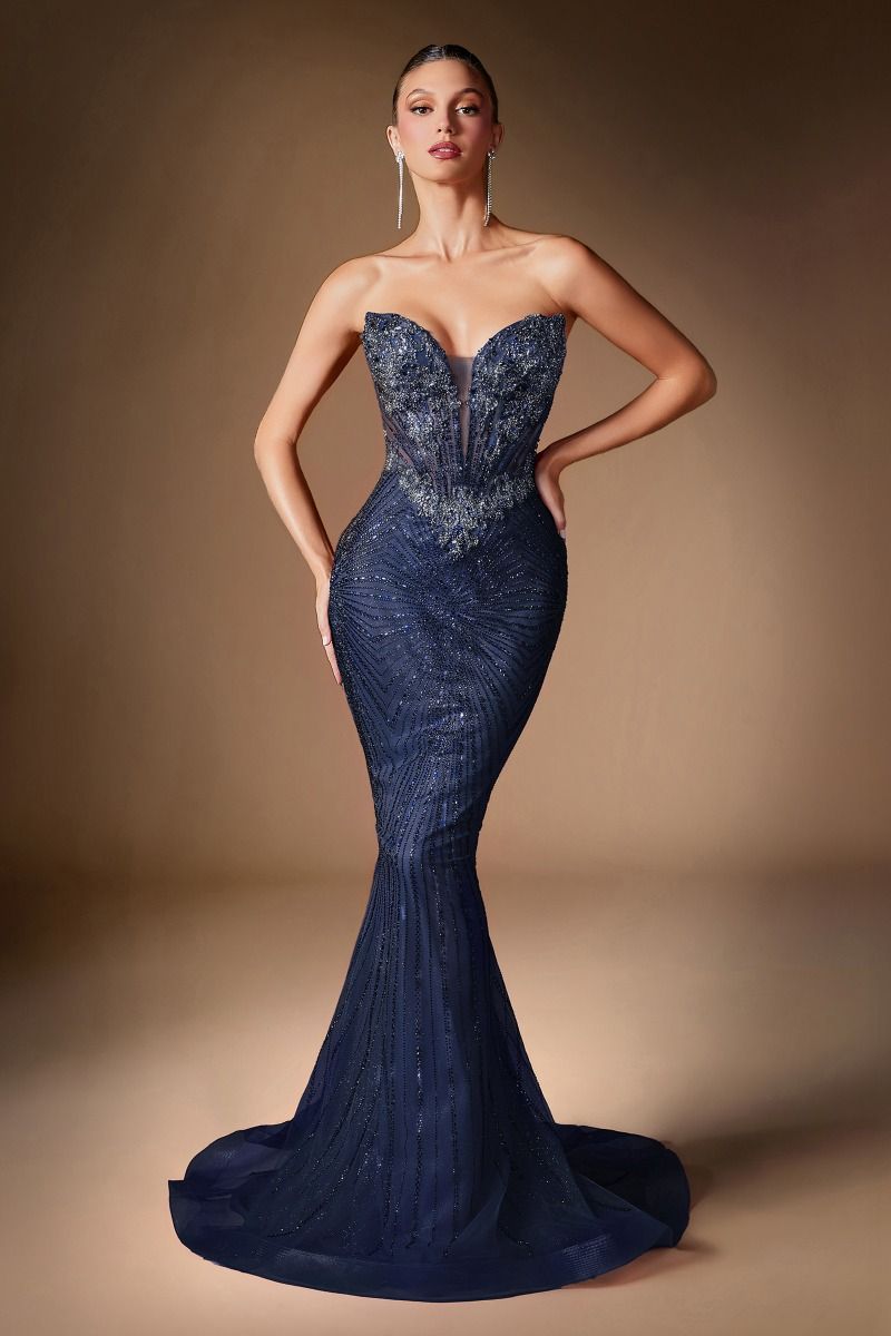 Jenna Gown - Crystal Embellished Fit & Flare Evening Gown