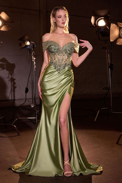 Channing Gown - Fitted Dress with Crystal Bodice