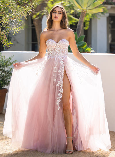SOLAINE GOWN - MAUVE - STRAPLESS BUSTIER CORSET A-LINE DRESS - FINAL SALE
