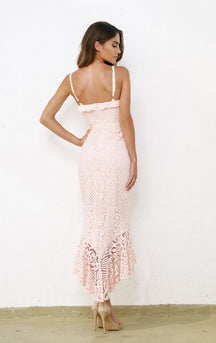 Blush Leanne Midi Dress | Elegant Women's Dresses - Lady Black Tie