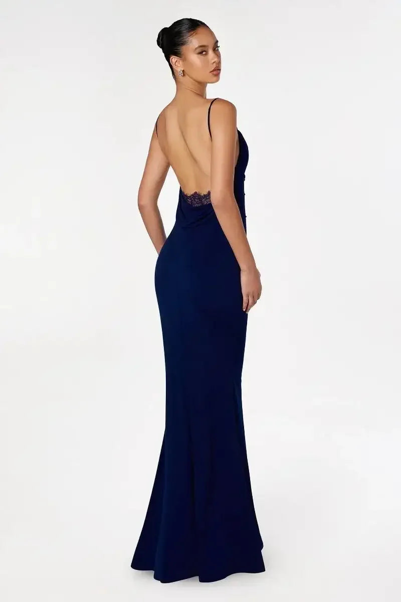 Bette Lace Back Draped Maxi Dress