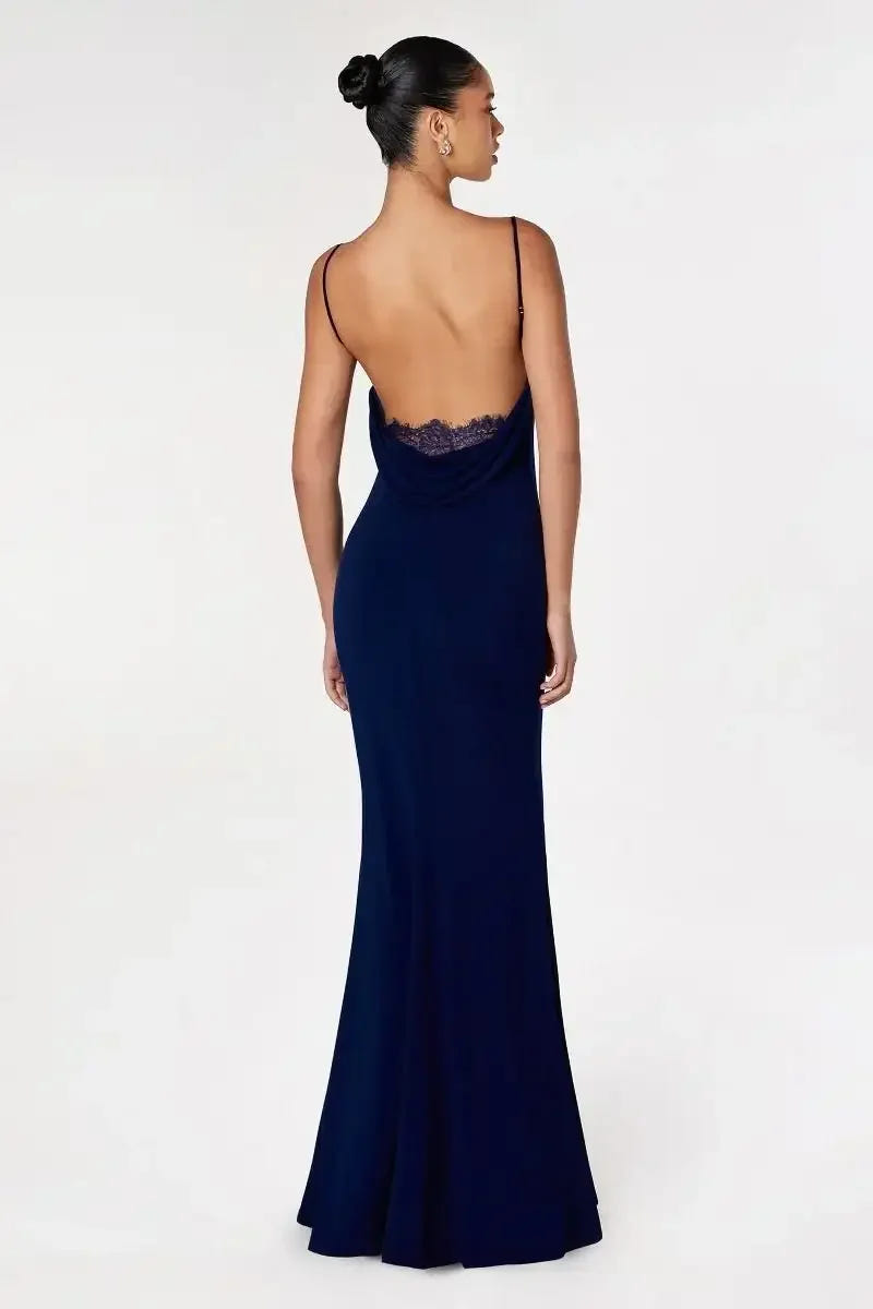 Bette Lace Back Draped Maxi Dress