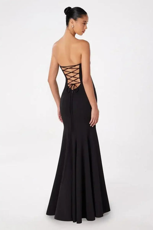 Poppy Maxi Dress - Strapless Fitted Dress