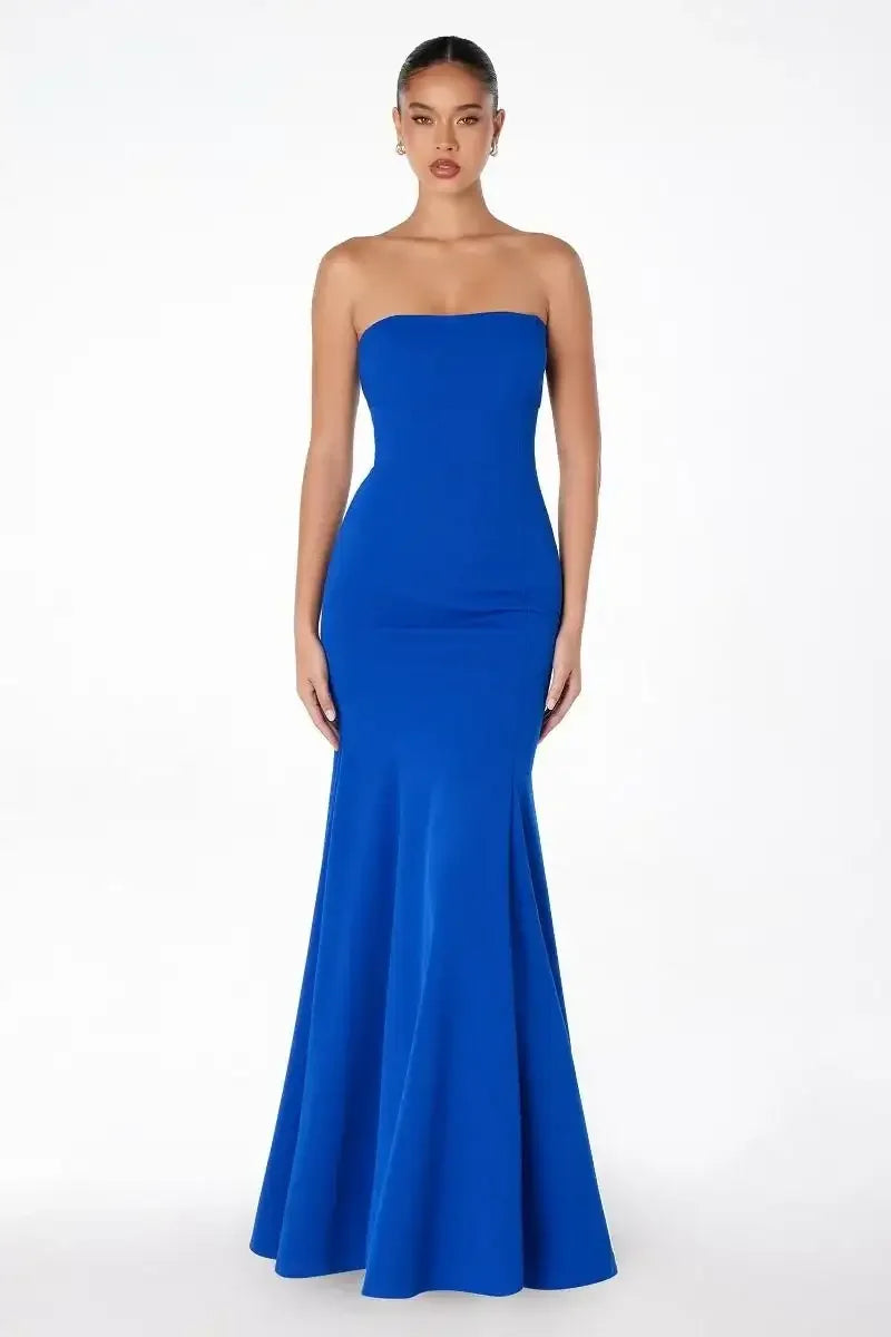 Poppy Maxi Dress - Strapless Fitted Dress