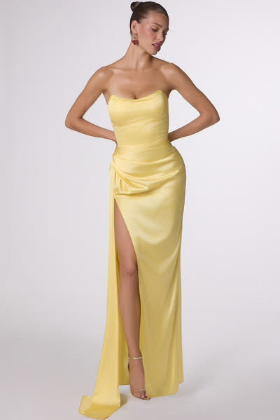 Greyson Gown - Strapless Satin Dress