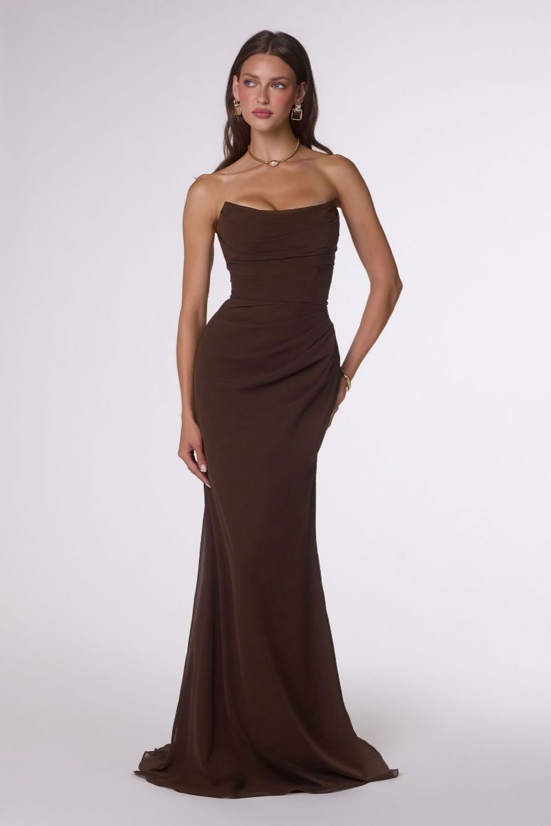 Lady Black Tie - Haven Gown - Long Strapless Chiffon Dress - Size Xxs Lady Black Tie - Haven Gown - Long Strapless Chiffon Dress - Size Xxs