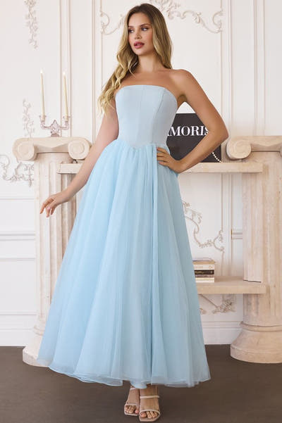 OPHELIA GOWN - STRAPLESS A-LINE DRESS WITH BOW