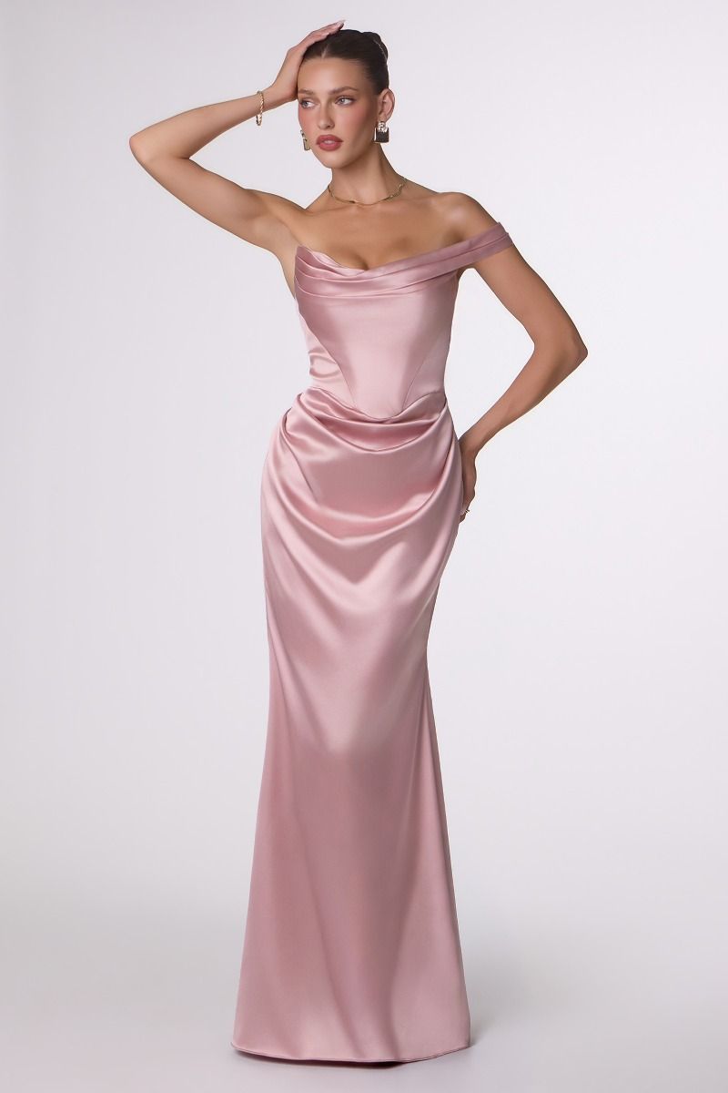Danilynn Gown - One Shoulder Satin Mermaid Dress