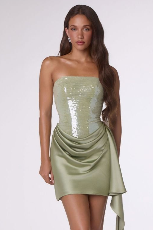 Lachlan Mini Dress - Sequin & Satin Cocktail Dress