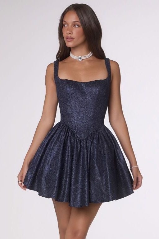 Martine Mini Dress - Shimmering Fit & Flare Cocktail Dress