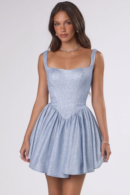 Martine Mini Dress - Shimmering Fit & Flare Cocktail Dress