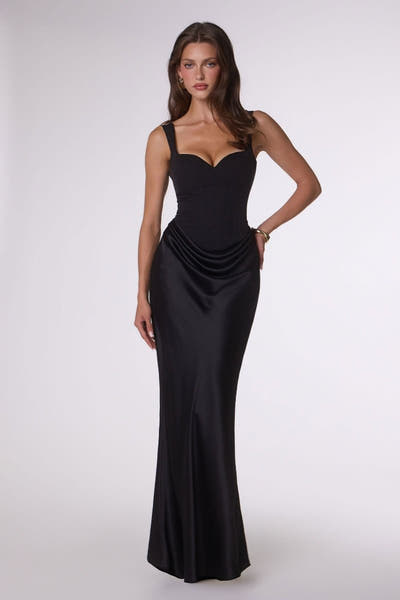 Rylan Gown - Crepe & Satin Evening Dress