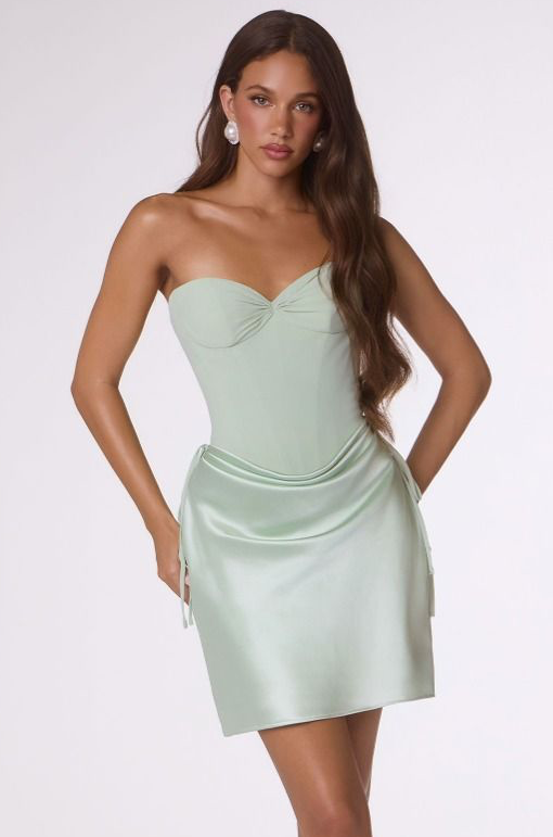 Eugenie Mini Dress - Short Satin Cocktail Dress
