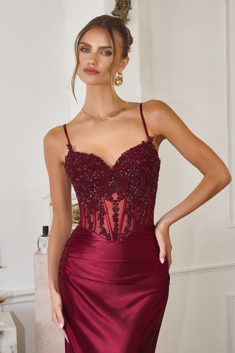 Lady Black Tie - Traci Gown - Metallic Satin Corset Dress - Size 2xl Lady Black Tie - Traci Gown - Metallic Satin Corset Dress - Size 2xl