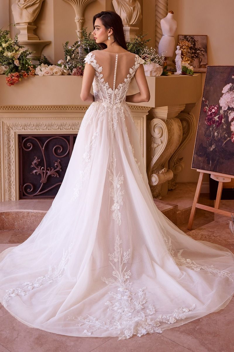 Lady Black Tie - Wl038 - Cap Sleeve Bridal Ball Gown - Andrea & Leo - Size 12 Lady Black Tie - Wl038 - Cap Sleeve Bridal Ball Gown - Andrea & Leo - Size 12
