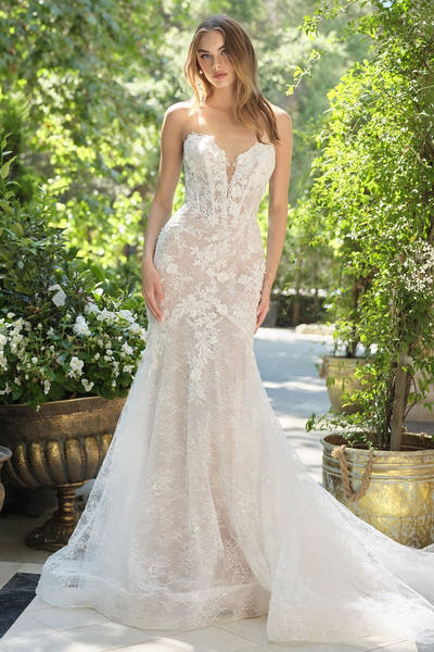 WL072 - Blooming Dianthus Mermaid Gown - Andrea & Leo